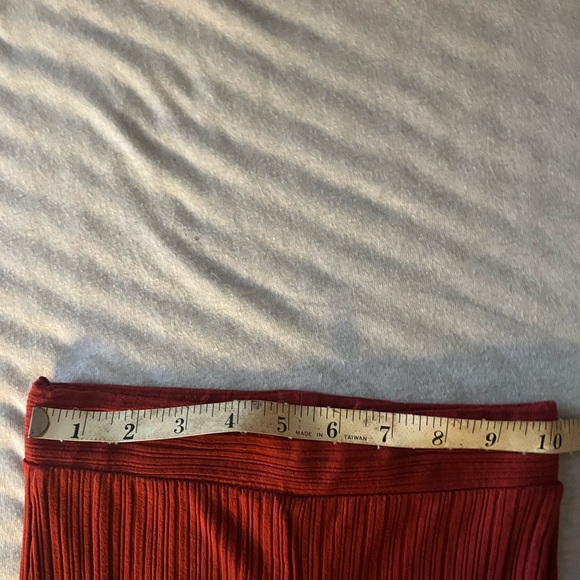 High Waisted Burnt Orange Flare Pants - Picture 5 of 5